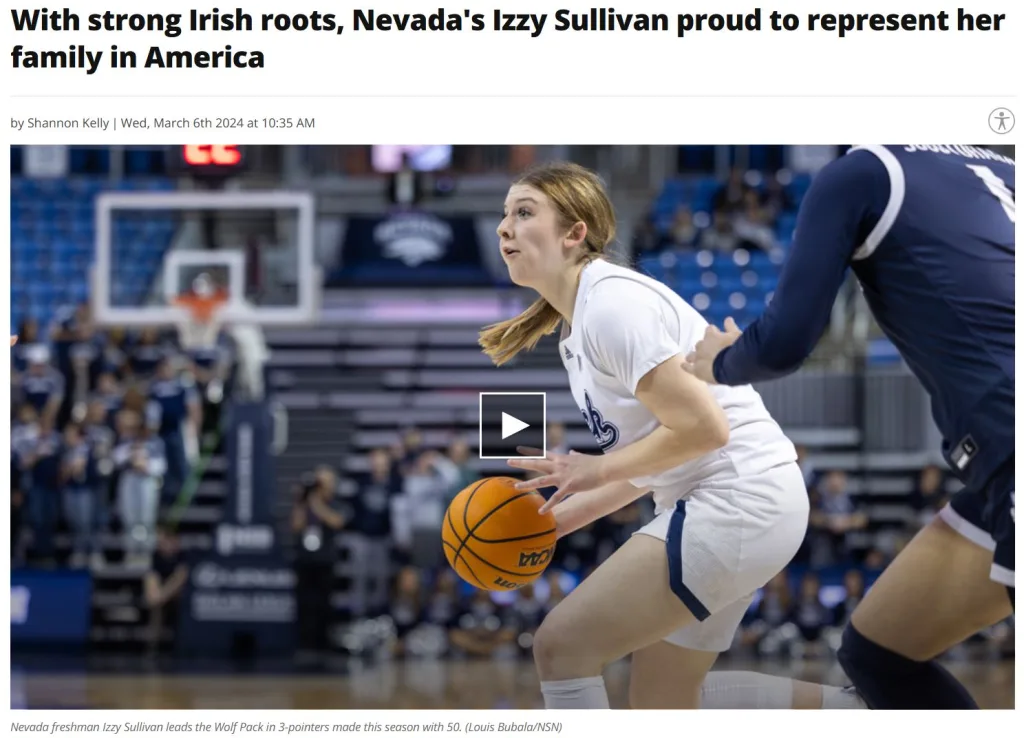 Izzy Sullivan - Nevada Women's Basketball - Sophomore 2024-2025 - Nevada Sports Net NSN